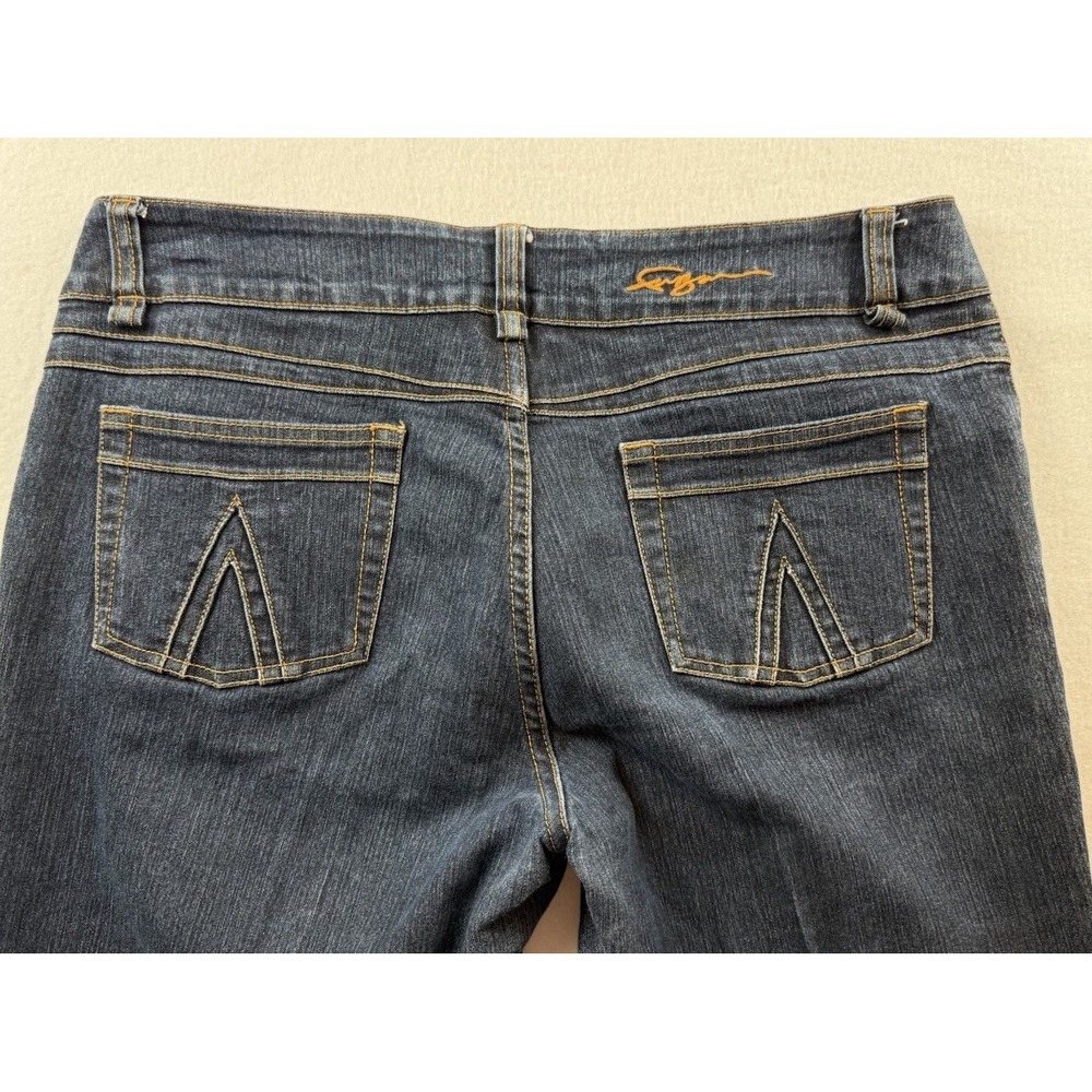 Y2K Fubu Jeans Women Size 13/14  Indigo Denim Embroidered Pockets Logo Hong Kong